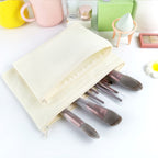 Koolmox Bulk Cosmetic Bags, 20pcs Multipurpose Makeup Bag with Zipper, Canvas Pencil Bag, Bulk Plain Beige Canvas Bag for Travel