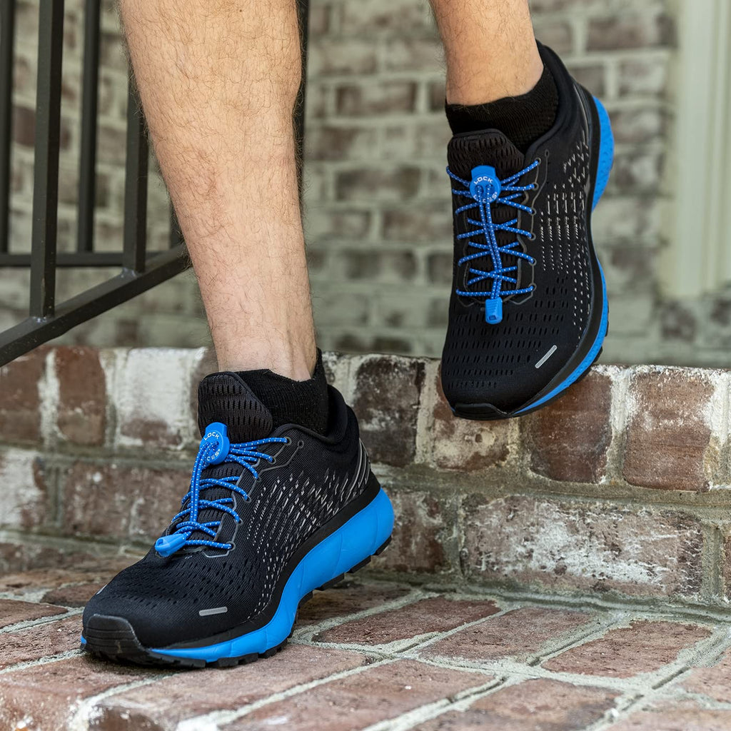 LOCK LACES (Elastic Shoelace and Fastening System) (Blue)