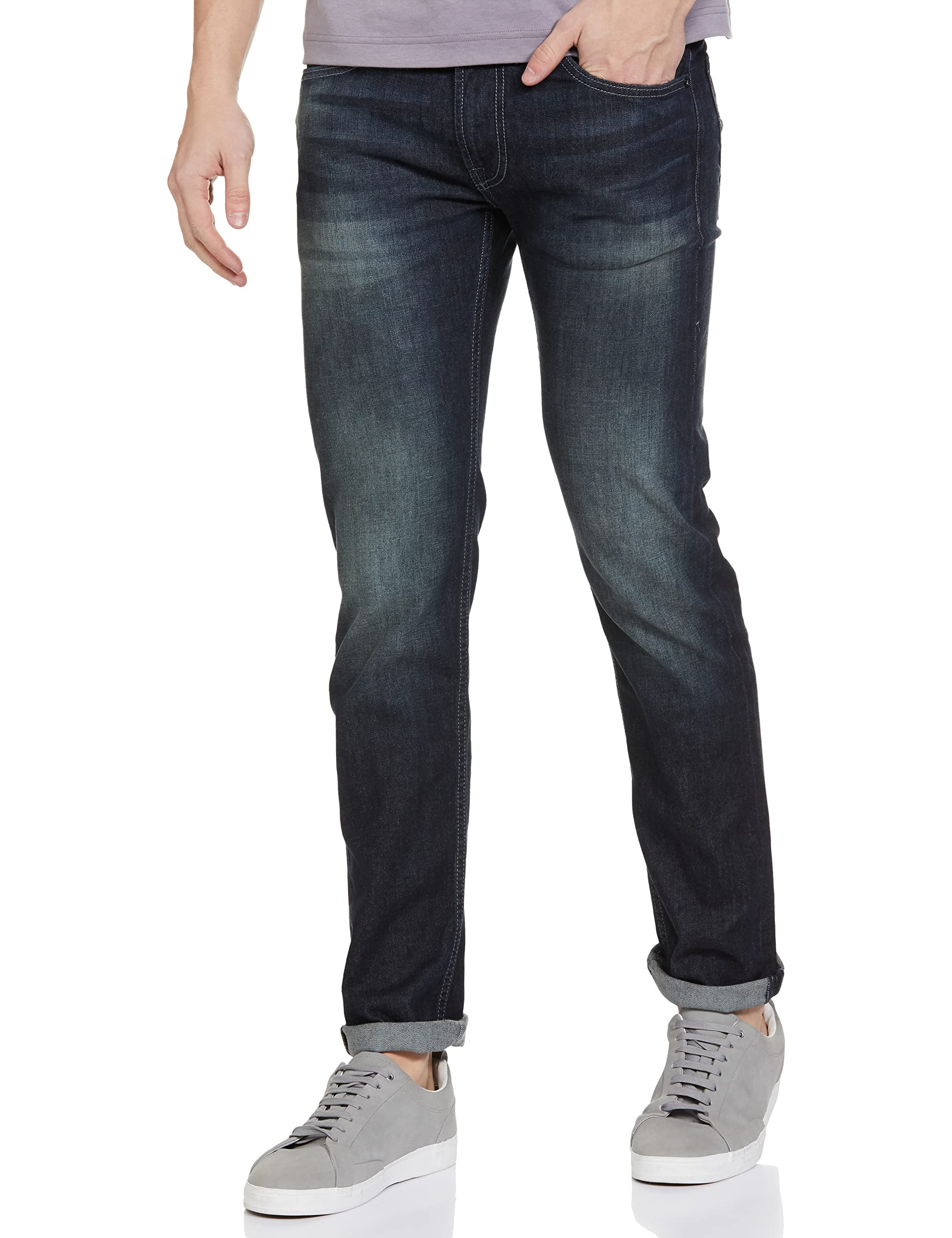 Pepe Jeans MenS Slim Jeans (Pm206821Q03_Dark Used_34), Dark Blue, Mid Rise