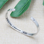 JoycuFF Sisters Gifts from Sister Birthday Gifts for Sister Bracelet for Women Bracelets Inspirational Stainless Steel Cuff Big