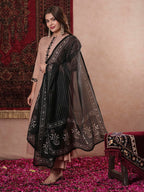 ANNI DESIGNER Womens Cotton Blend Straight Solid Kurta with Pant & Dupatta (PRABITA Beige_XL_Beige_X-Large)