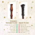 Handicraftviet Hand Carved Wooden Flower Wand, Handmade Magic Wand for Collectible and Cosplay Girl Wand 15 ' ' for Children and