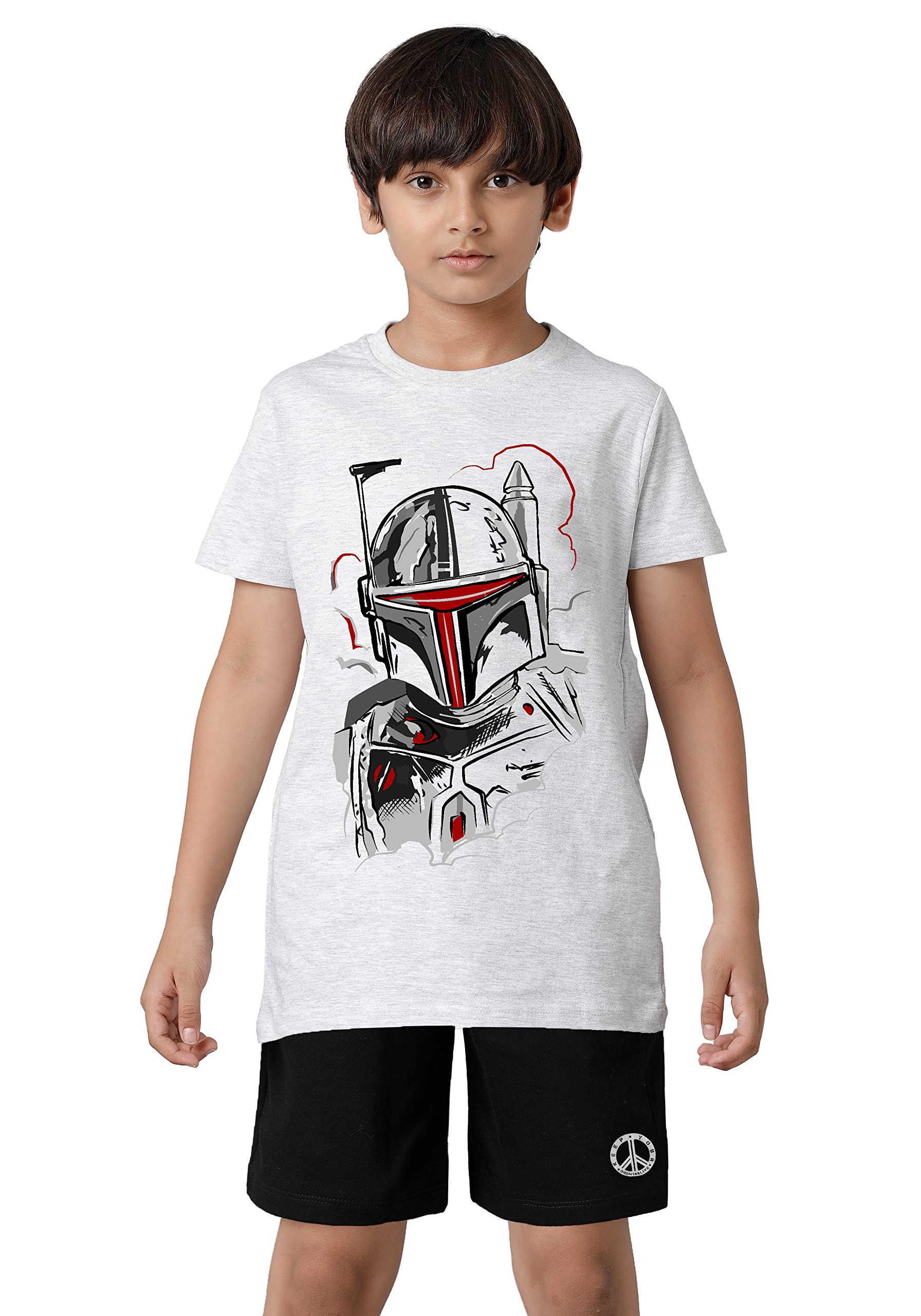 Kyda Kids Boys Cotton Printed Round Neck T-Shirts - Multicolor (Pack Of 5)