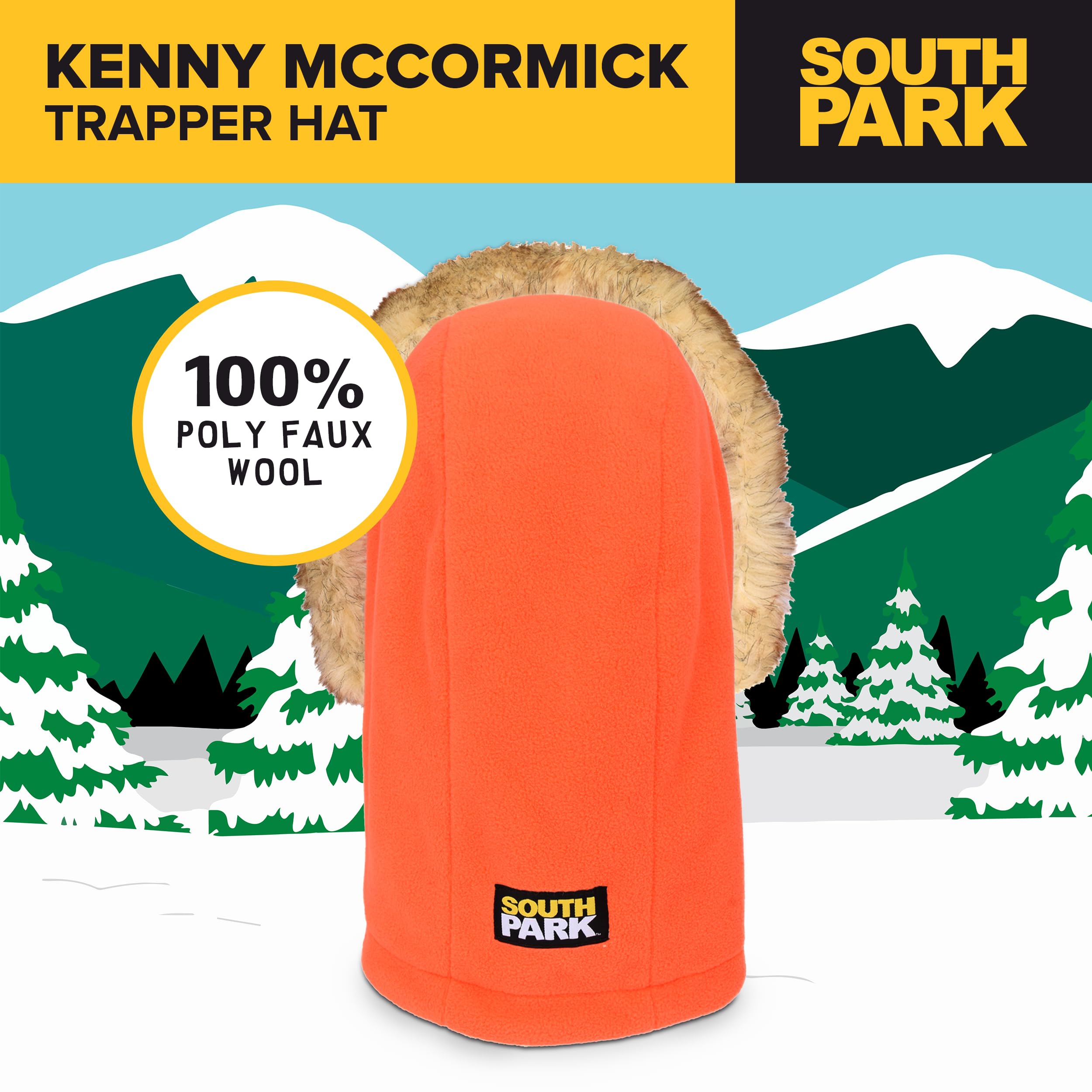 South Park Kenny McCormick Cosplay Cosplay Hood Hat, Orange, One Size