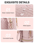 BAGSMART Travel Makeup Bag, Cosmetic Bag Make Up Organizer Case, Dorm Room Essentials Large Wide-open Pouch Women Travel Essenti