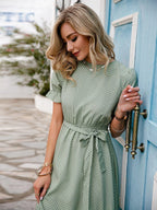 Tagas Women Knee Length Dress (Green_Xs)
