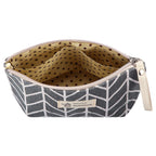 4 Pieces Canvas Cosmetic Bags Set Printed Makeup Bags with Zipper Multi-Functional Travel Pouch for Women Girls Vacation Travel