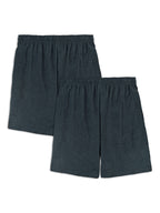 Fruit of the Loom Men's Eversoft Cotton Shorts with Pockets (S-4xl), 2 Pack-Black Heather