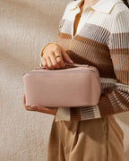 EACHY Travel Makeup Bag,Large Capacity Cosmetic Bags for Women,Waterproof Portable Pouch Open Flat Toiletry Bag Make up Organize