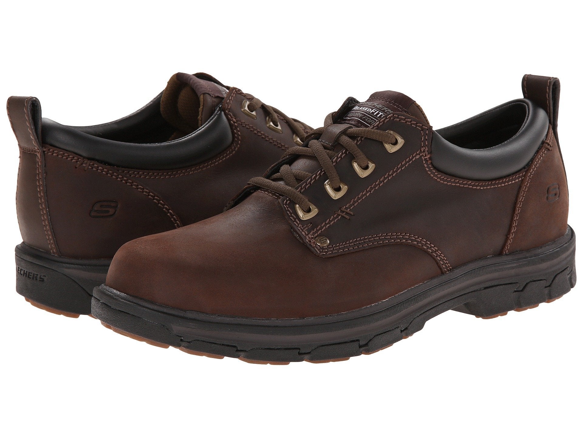 Skechers Men's Segment Rilar Oxford,Brown,12 2E US