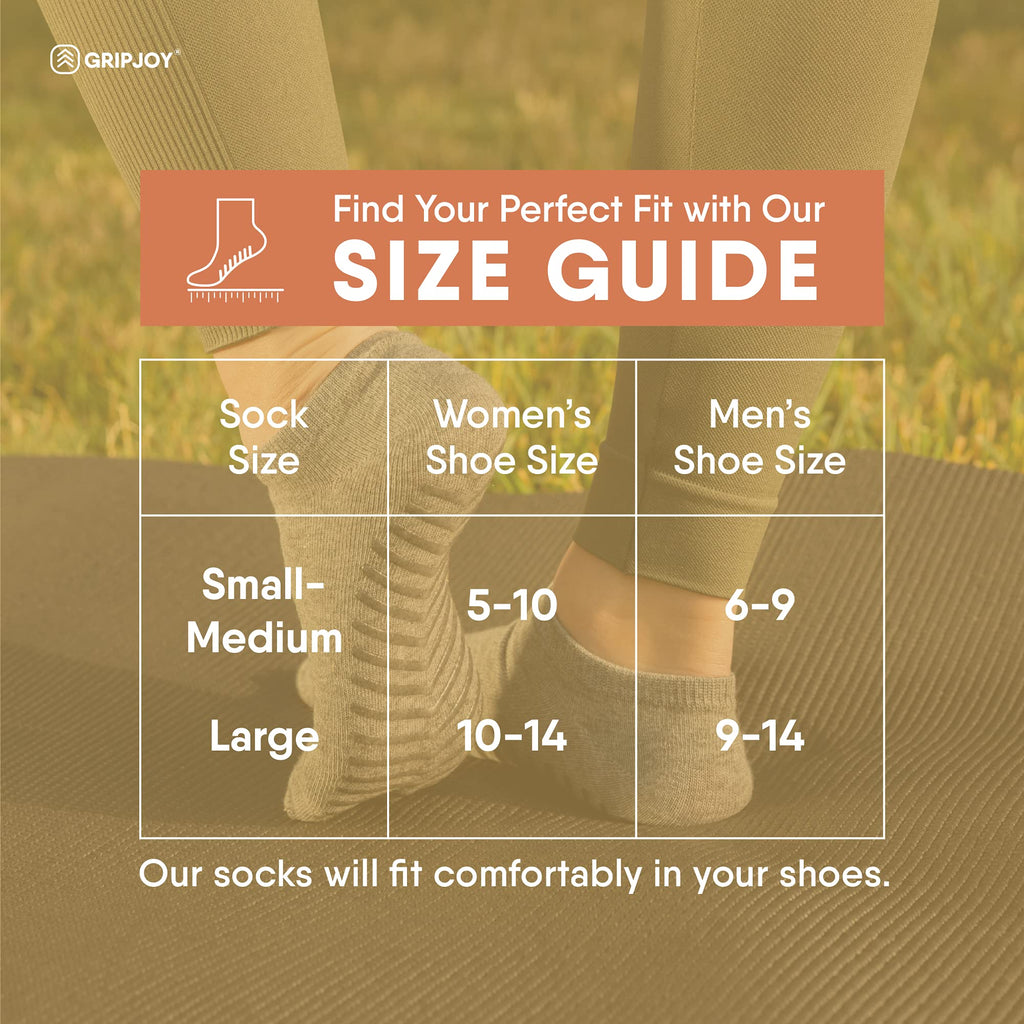 Grip Socks for Women - Pilates Socks with Grips for Women - Non Slip Socks Womens - Grippy Socks for Women - 3 Pairs