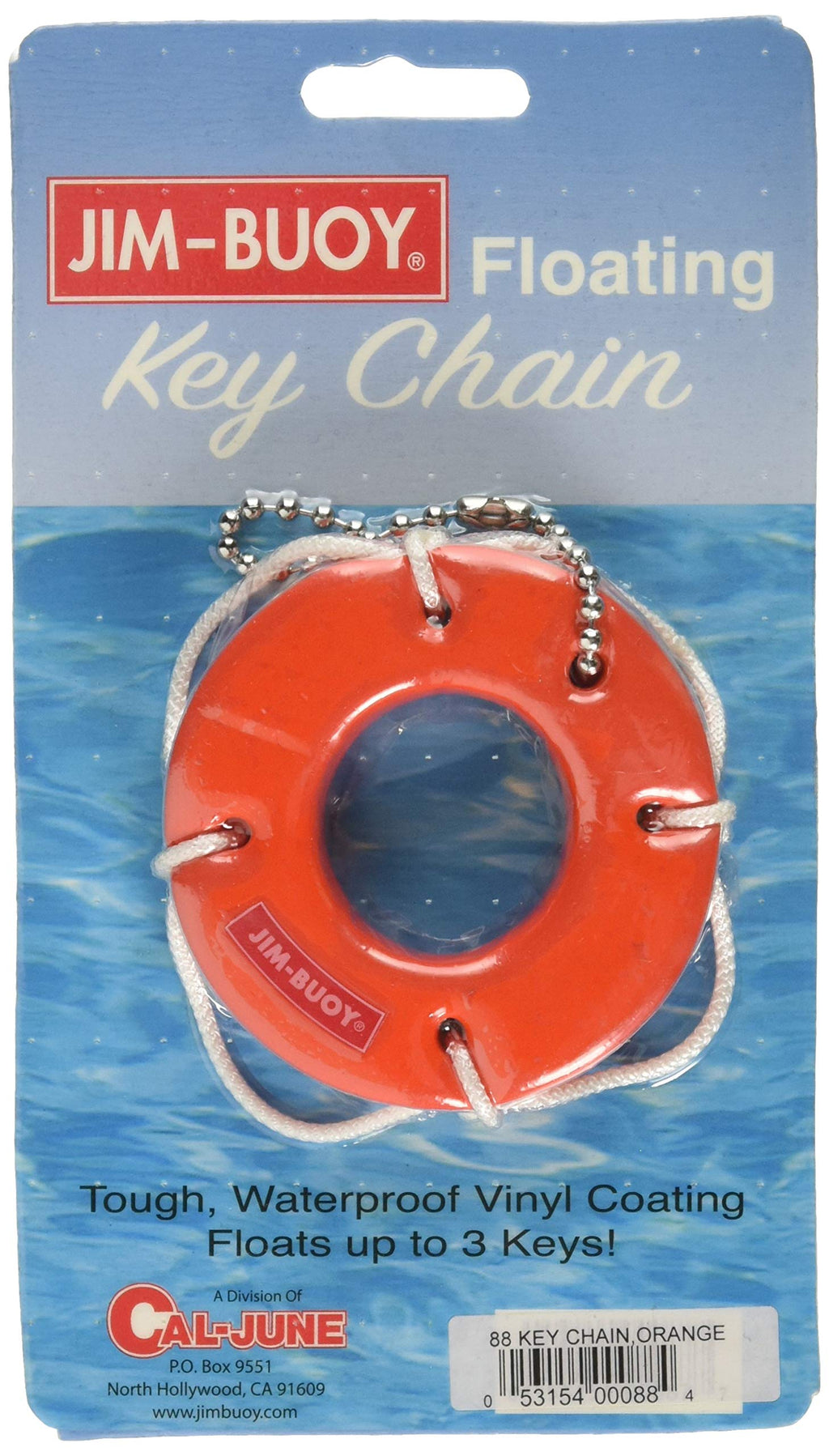 Jim-Buoy 88 Floating Life Ring Key Chain - Orange
