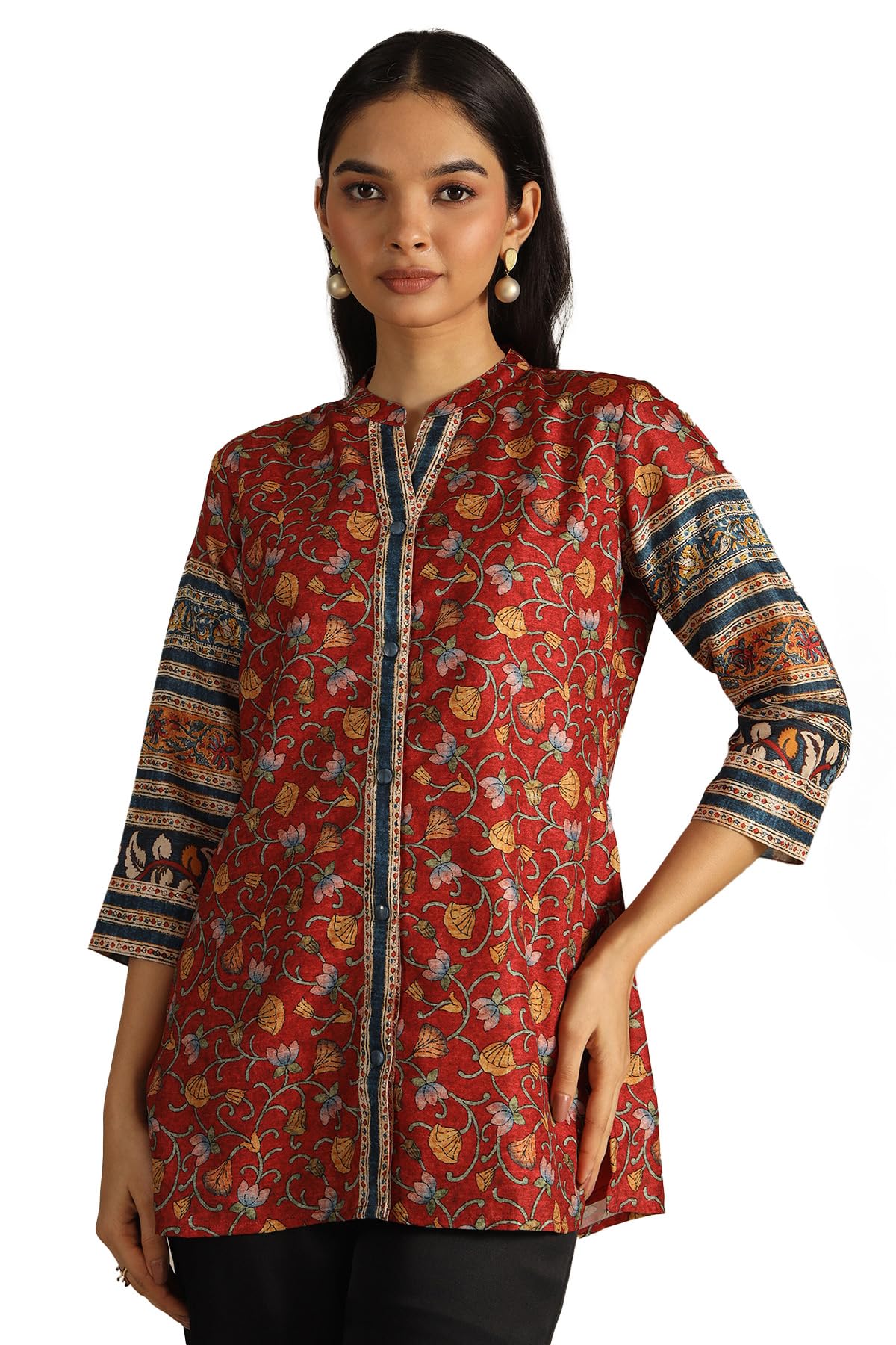 Soch Boys Art Silk Floral Print Pajama Top