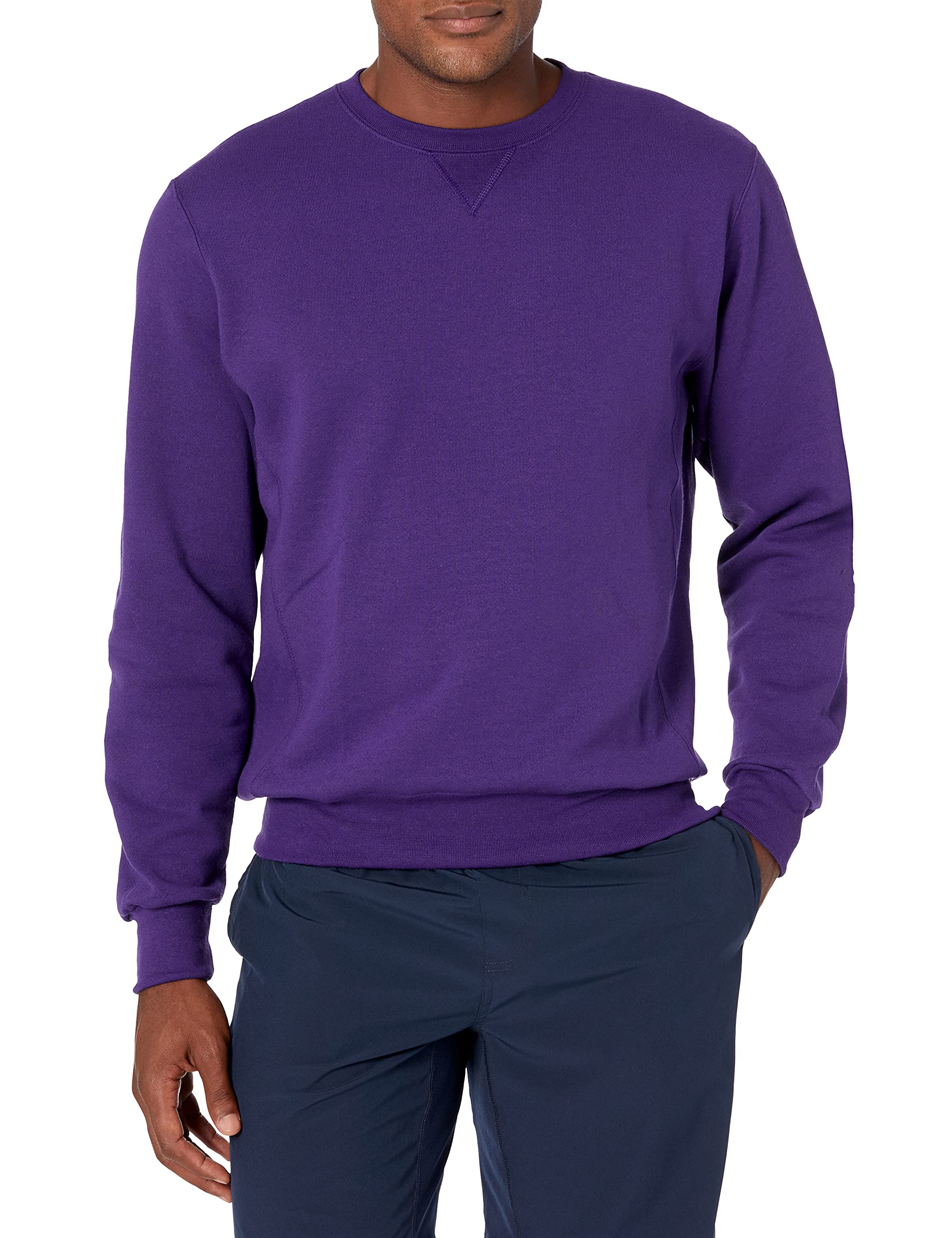 Russell Athletic Men's Dri-Power Fleece Sweatshirt, Purple, Medium