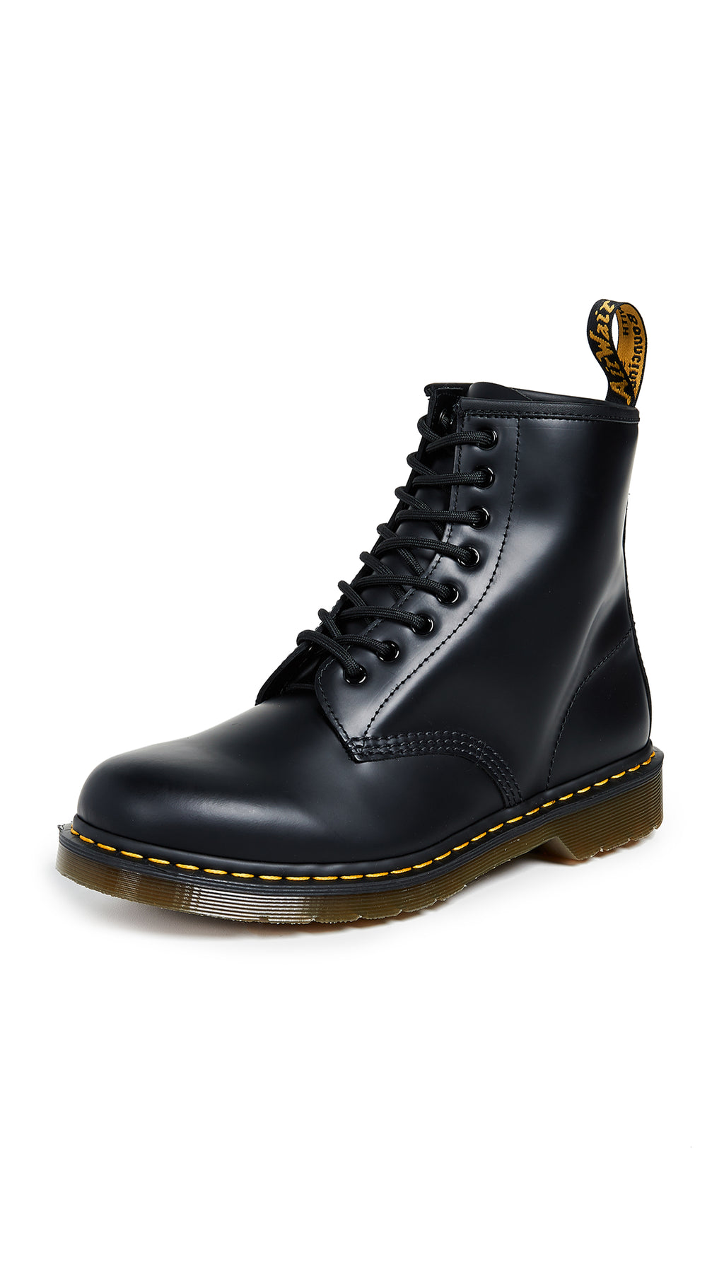 Dr. Martens 1460 Smooth Leather 8 Eye Boot, Black Smooth, 9 Women/8 Men