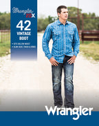 Wrangler mens 20x No. 42 Vintage Boot Cut Jeans, Stockyard, 40W x 32L US