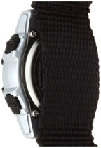 Armitron Sport Quartz Sport Watch with Nylon Strap, 24 (Model: 45/7004SVB), Black/Silver