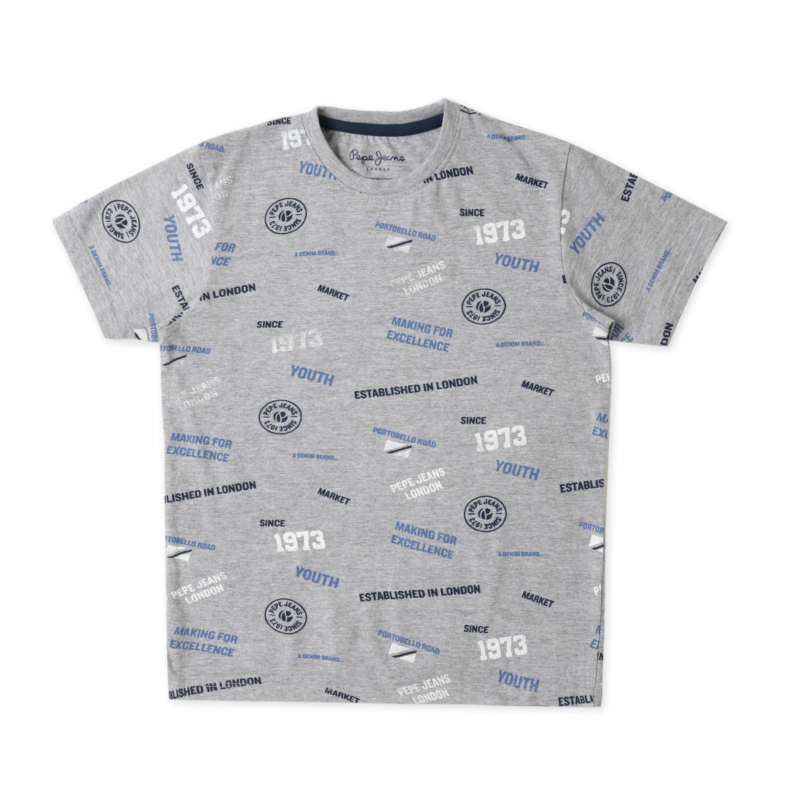 Pepe Jeans BoyS Regular Fit T-Shirt (Pb5036639336_Grey Melange