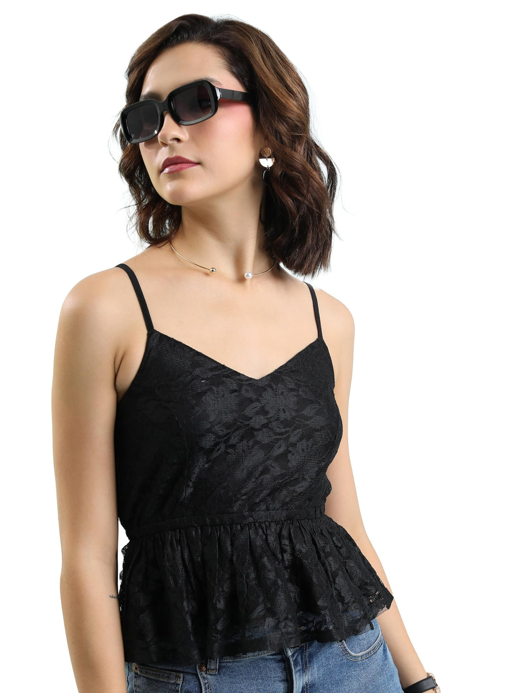 Ketch Women Sleeveless Regular Fit Tops KHTP000336 Black S
