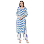 Anni Designer Women'S Rayon Cotton Printed Kurta With Palazzo And Dupatta