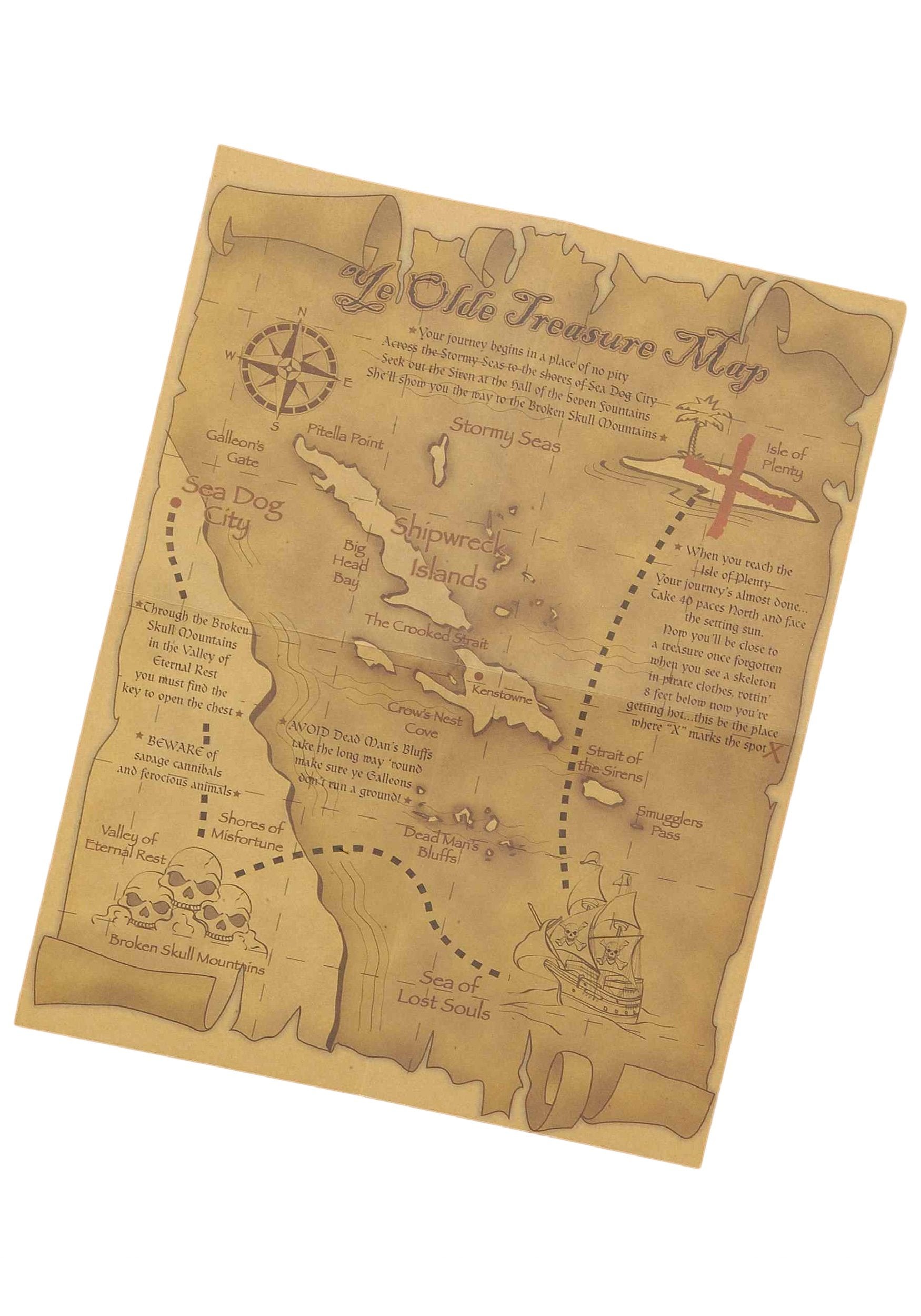Forum Novelties Pirate Treasure Map Costume Accessory One Size