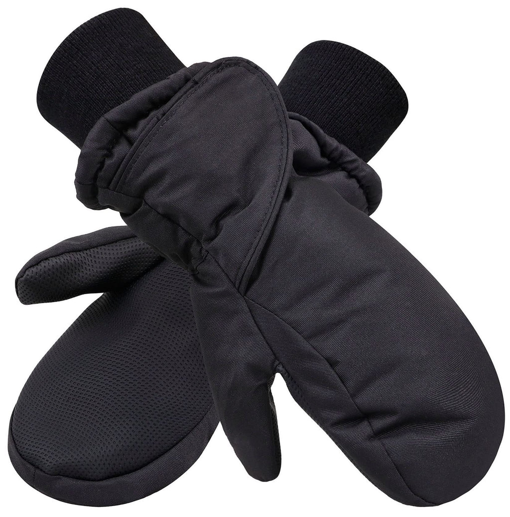SimpliKids Toddler Snow Gloves Sports Waterproof Winter Kids Ski Mittens,Toddler,Black