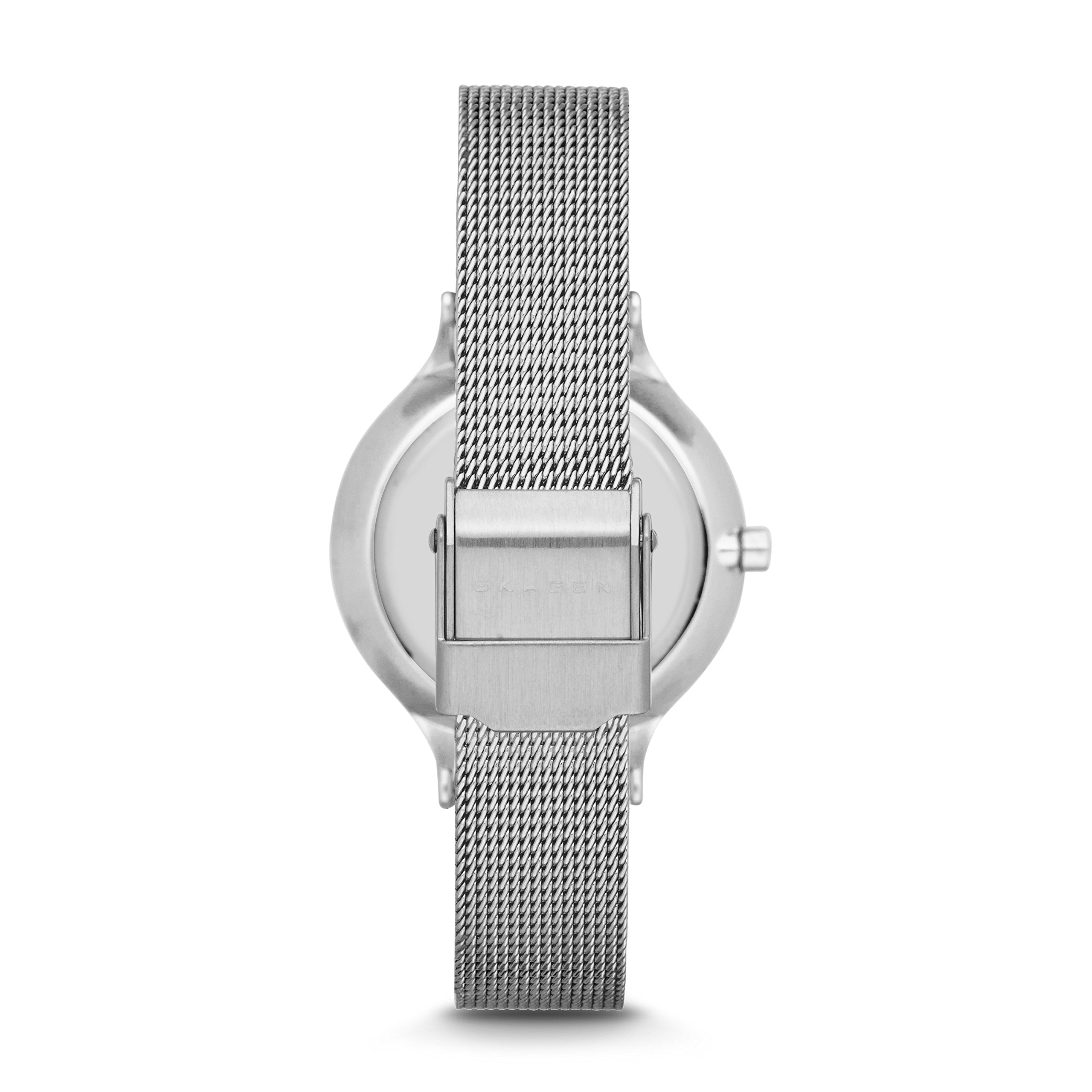 Skagen Women's Anita Lille Three-Hand Silver Stainless Steel Mesh Band Watch (Model: SKW2149)