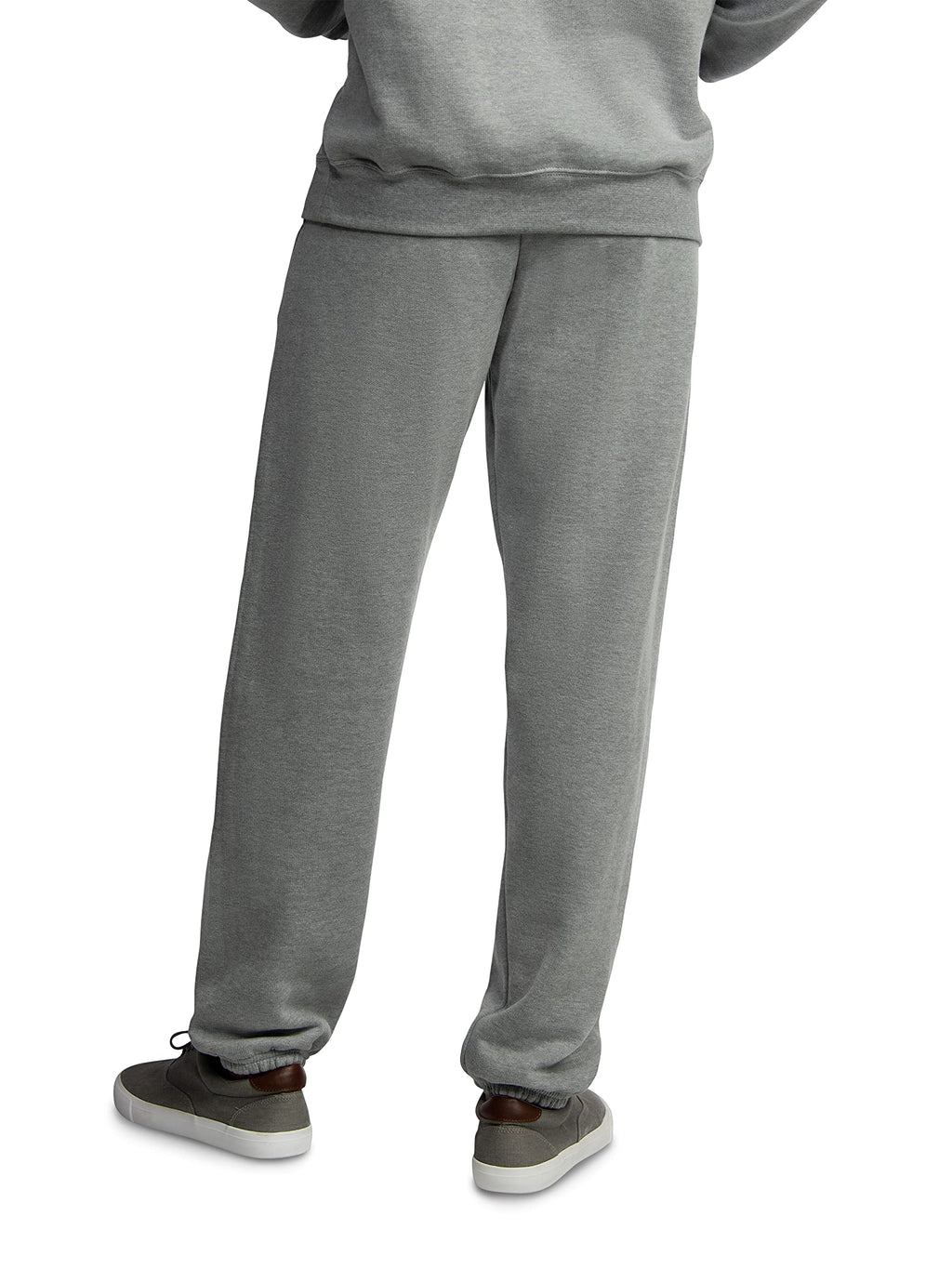Fruit Of The Loom Mens Eversoft Fleece Elastic Bottom With Pockets, Relaxed Fit, Moisture Wicking, Breathable Sweatpants, Grey H