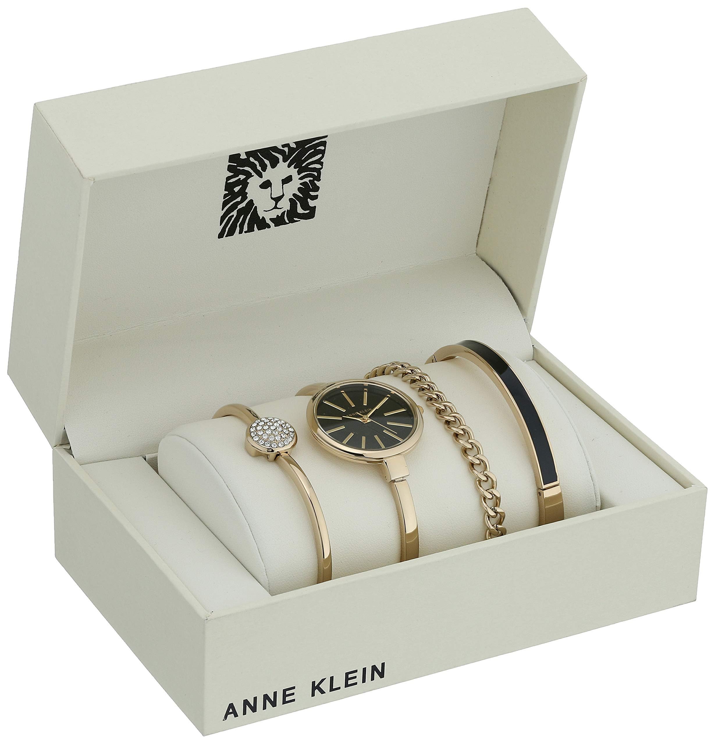 Anne Klein Women's Bangle Watch and Bracelet Set, AK/1470