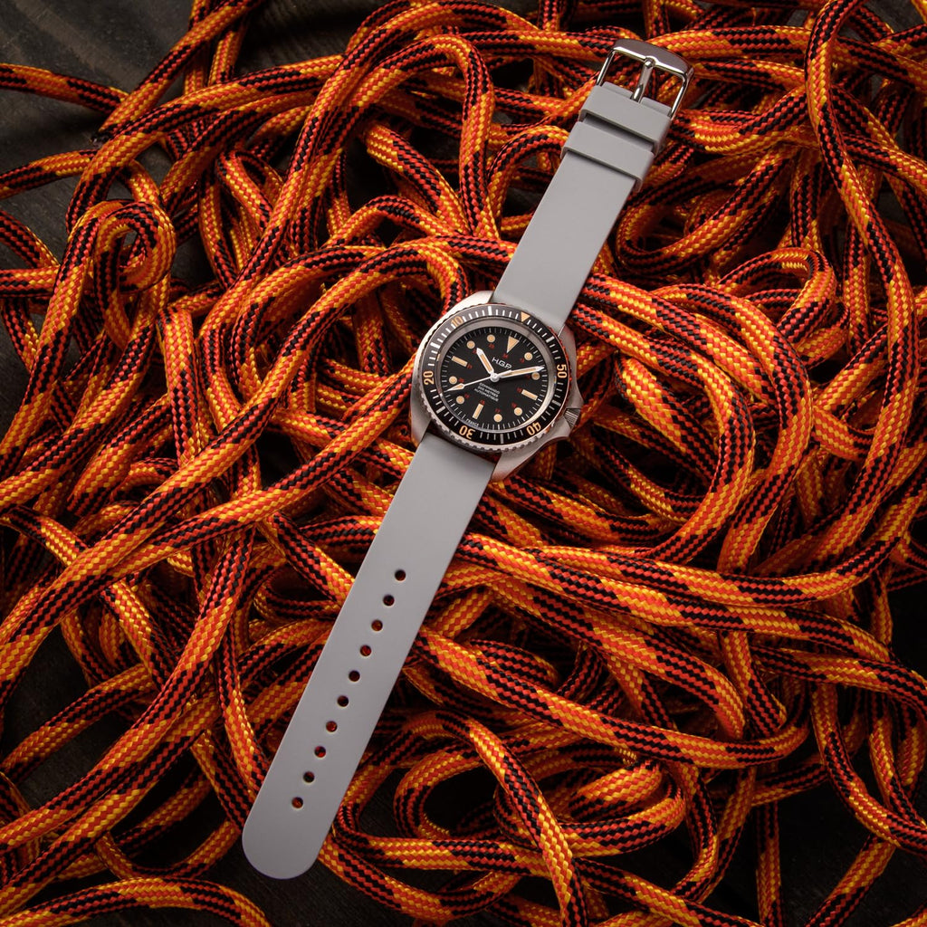 Archer Watch Straps - Silicone Quick Release Soft Rubber Replacement Watch Bands (Platinum Gray, 22mm)