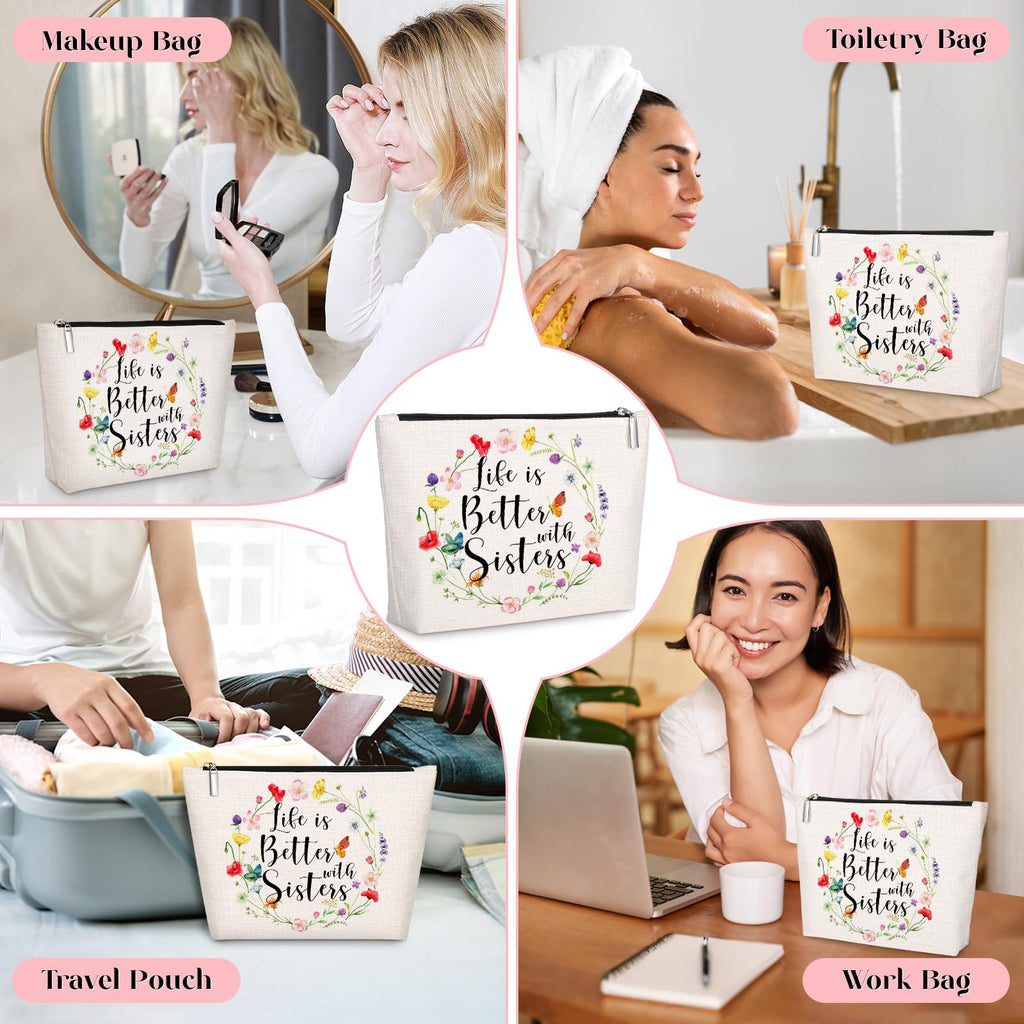 GevGuxLuo Sister Gifts from Sisters -Sister Birthday Gifts -Christmas Gift for Sister In Law Big/Little Sister -Sisters Makeup B