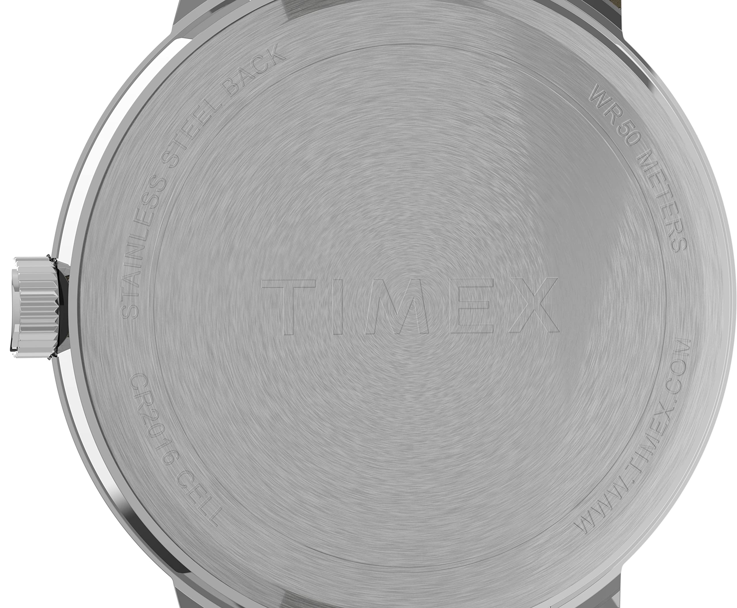 Timex Men's Easy Reader Bold 43mm Watch - Silver-Tone Case Black Dial with Black Leather Strap