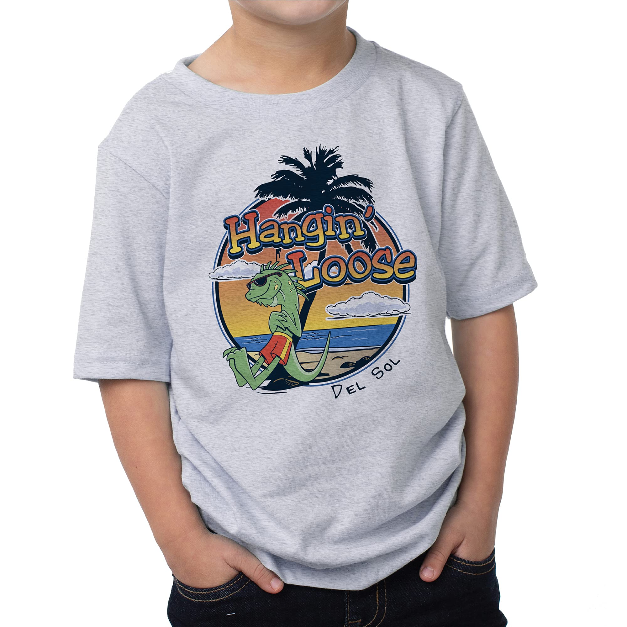 Men Crew Tee - Hangin Loose - Ash by DelSol for Men - 1 Pc T-Shirt (2T)