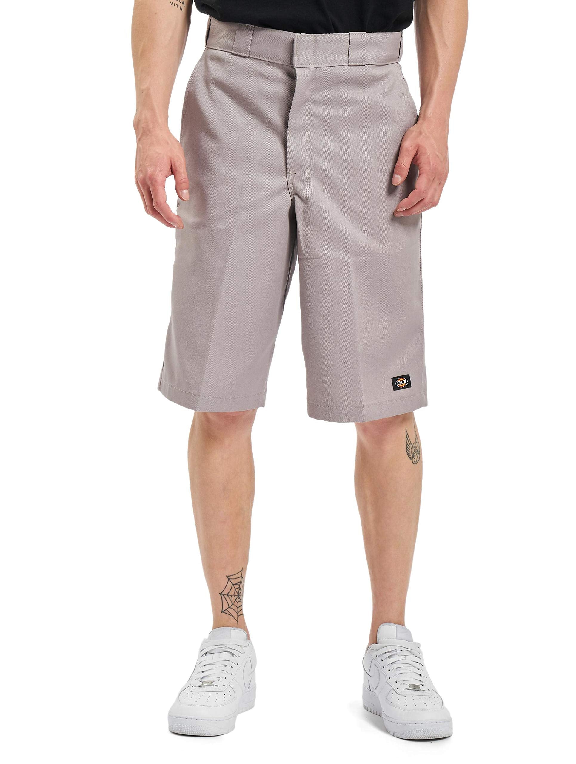 Dickies Mens 13 Inch Loose Fit Multi-Pocket Short Work Utility Pants, Silver Gray, 38 Regular US