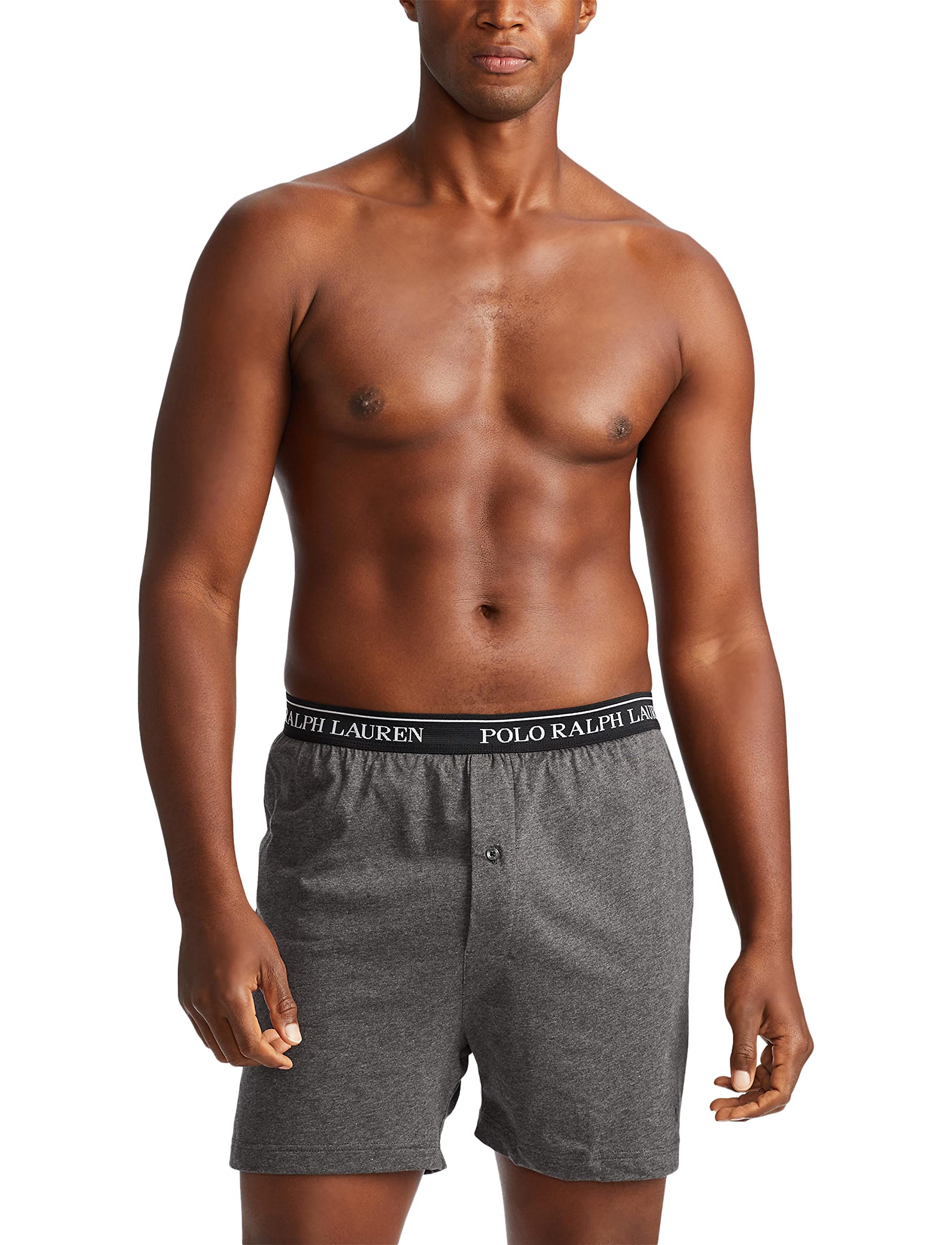 POLO RALPH LAUREN Classic Fit w/Wicking 3-Pack Knit Boxers Andover Heather/Madison Heather/Black MD
