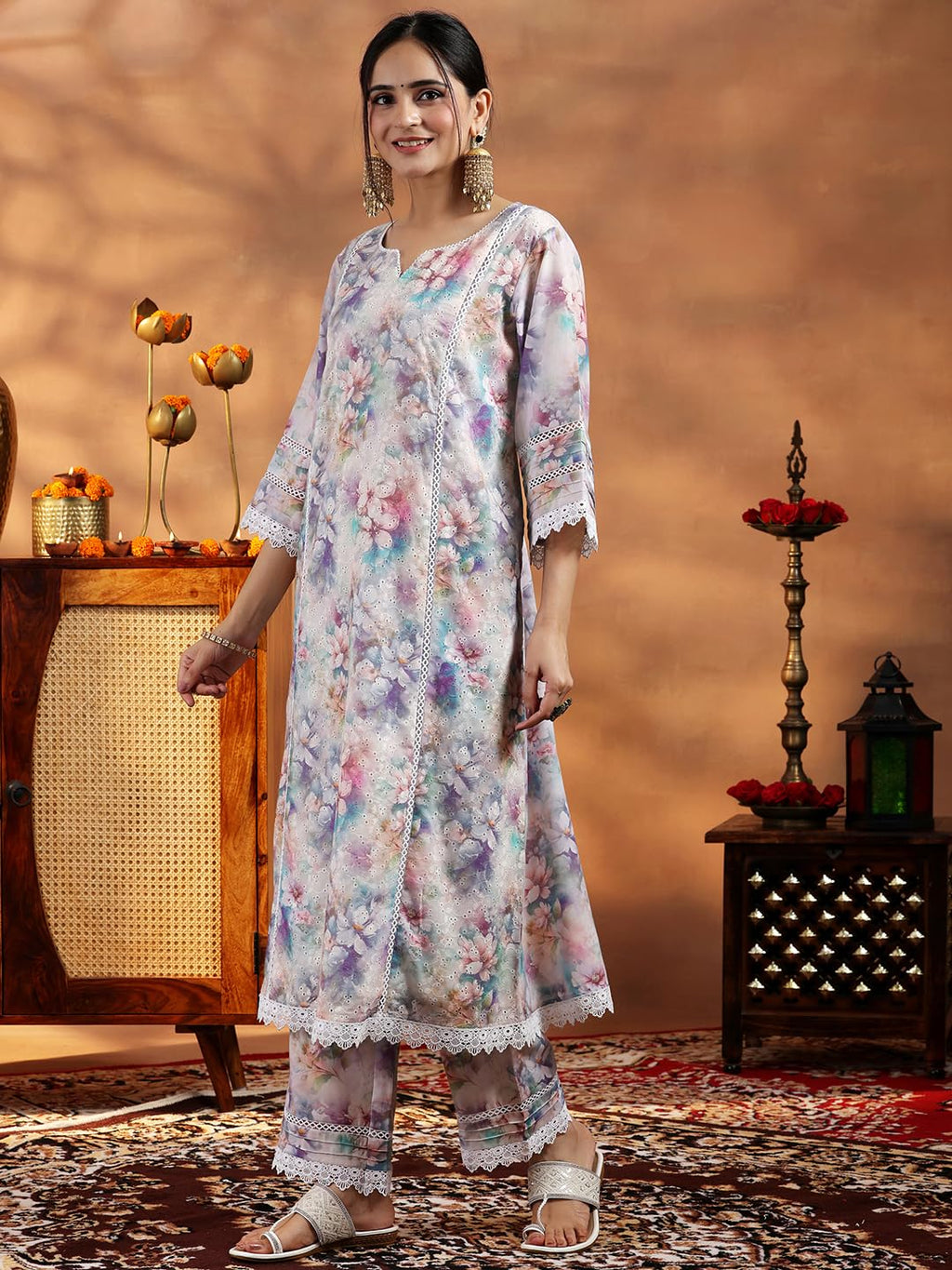 Libas WomenS Cotton Kurta Set (35587_Multi