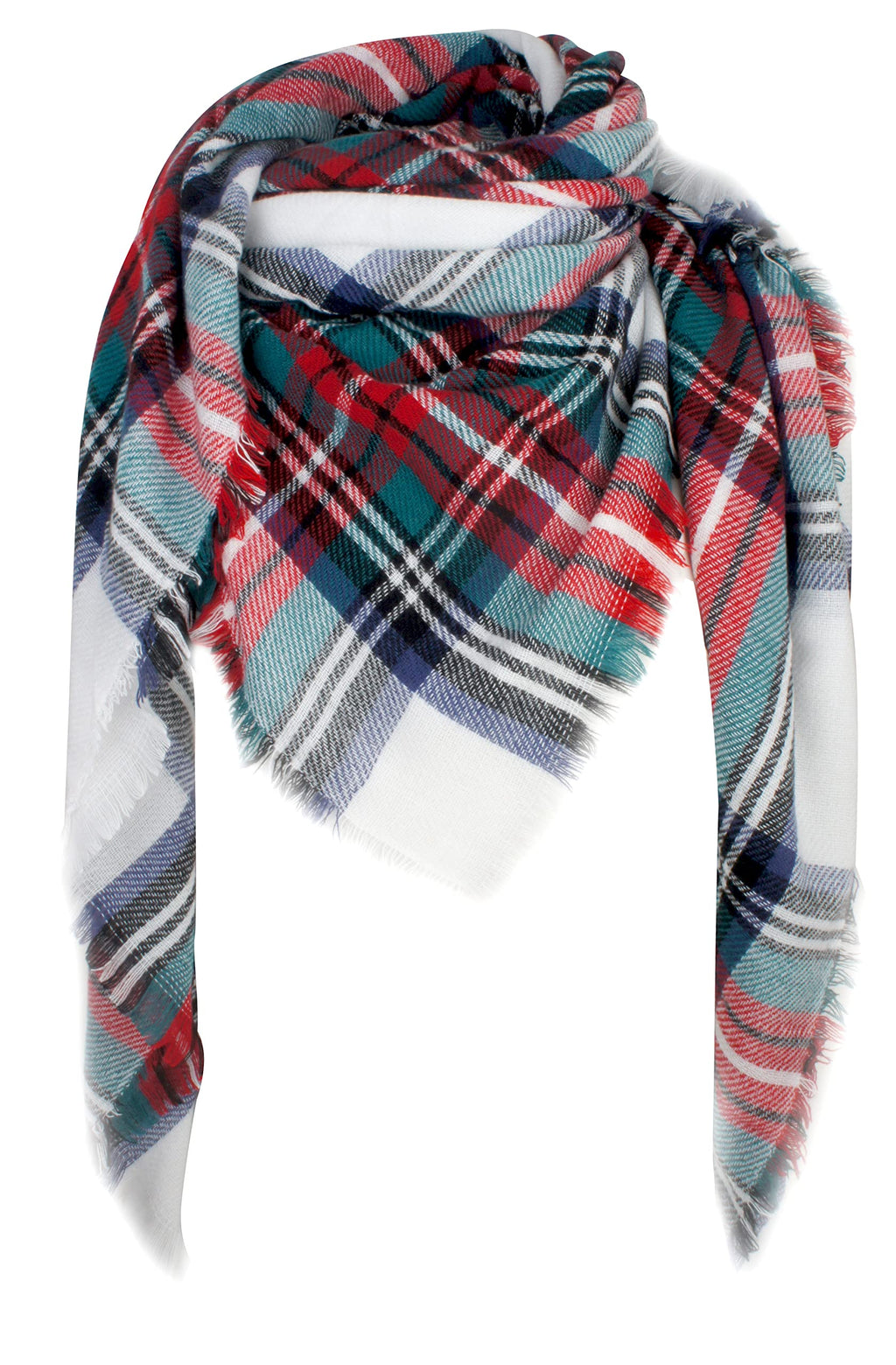 VIVIAN & VINCENT Fall Winter Scarf Classic Tassel Plaid Tartan Scarf for Women Warm Soft Chunky Large Blanket Wrap Shawl Scarves