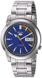 SEIKO SNKK27 Automatic Watch for Men 5-7S Collection - Blue Dial, Stainless Steel Case & Bracelet
