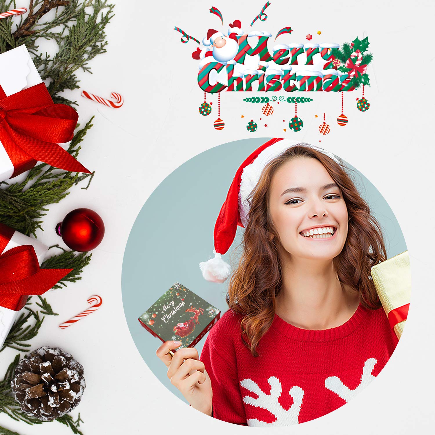 Btysun Women Gifts for Christmas Inspirational Bracelets for Women Christmas Gifts for Teenage Girls Xmas Gift Cuff Bracelet