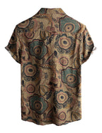 VATPAVE Mens Casual Hawaiian Shirts Short Sleeve Button Down Beach Shirts Tropical Floral Shirts Medium Brown