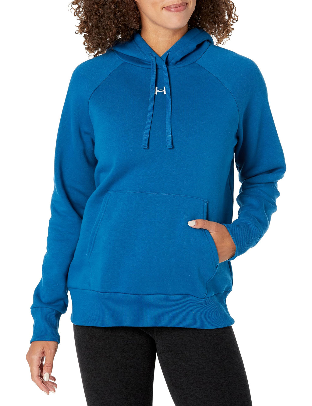 Under Armour Womens Rival Fleece Hoodie, (426) Varsity Blue / / White, XX-Large