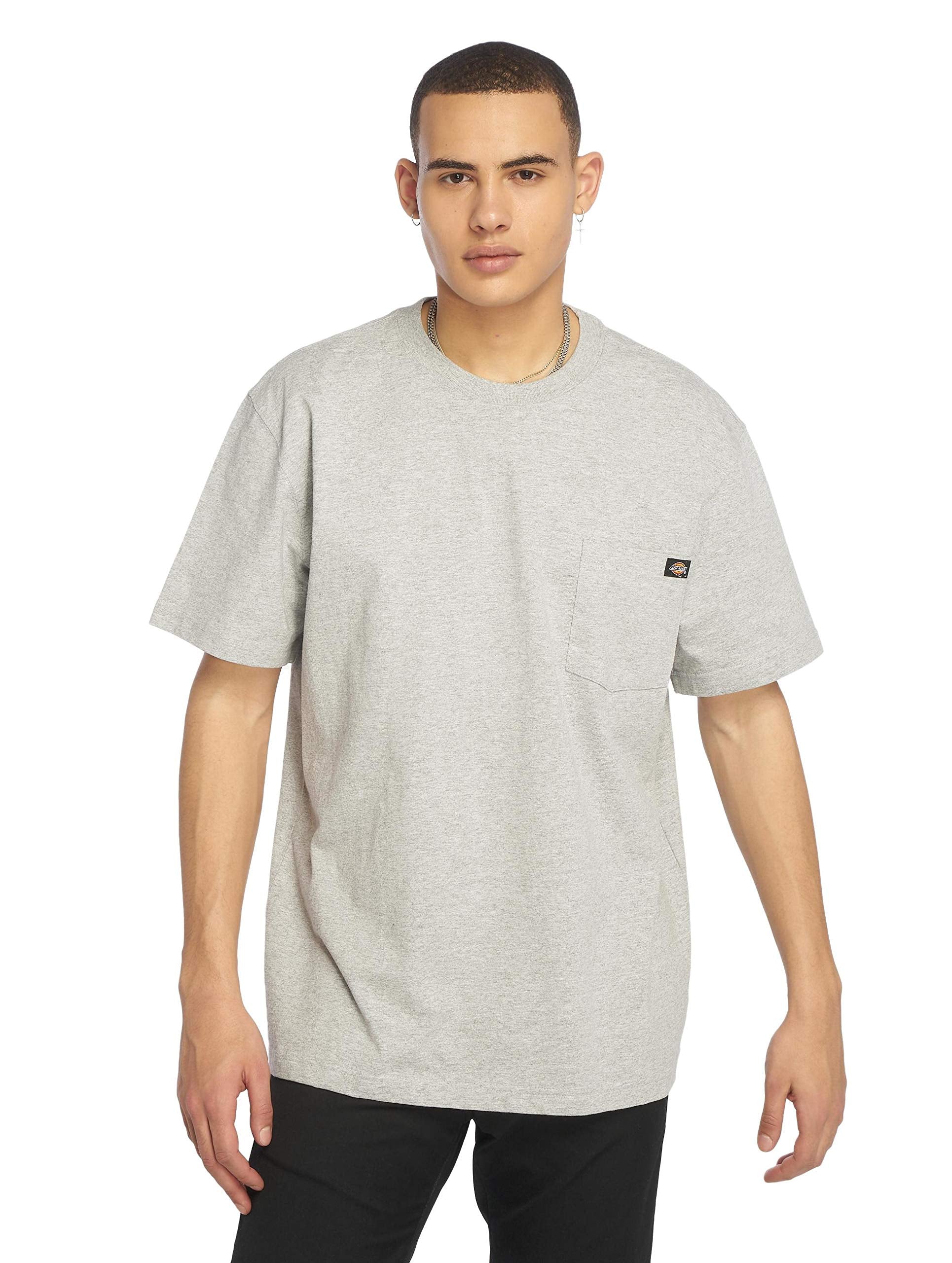 Dickie's Men's Heavyweight Crew Neck Short Sleeve Tee Big-tall,Heather Gray,X-Large Tall