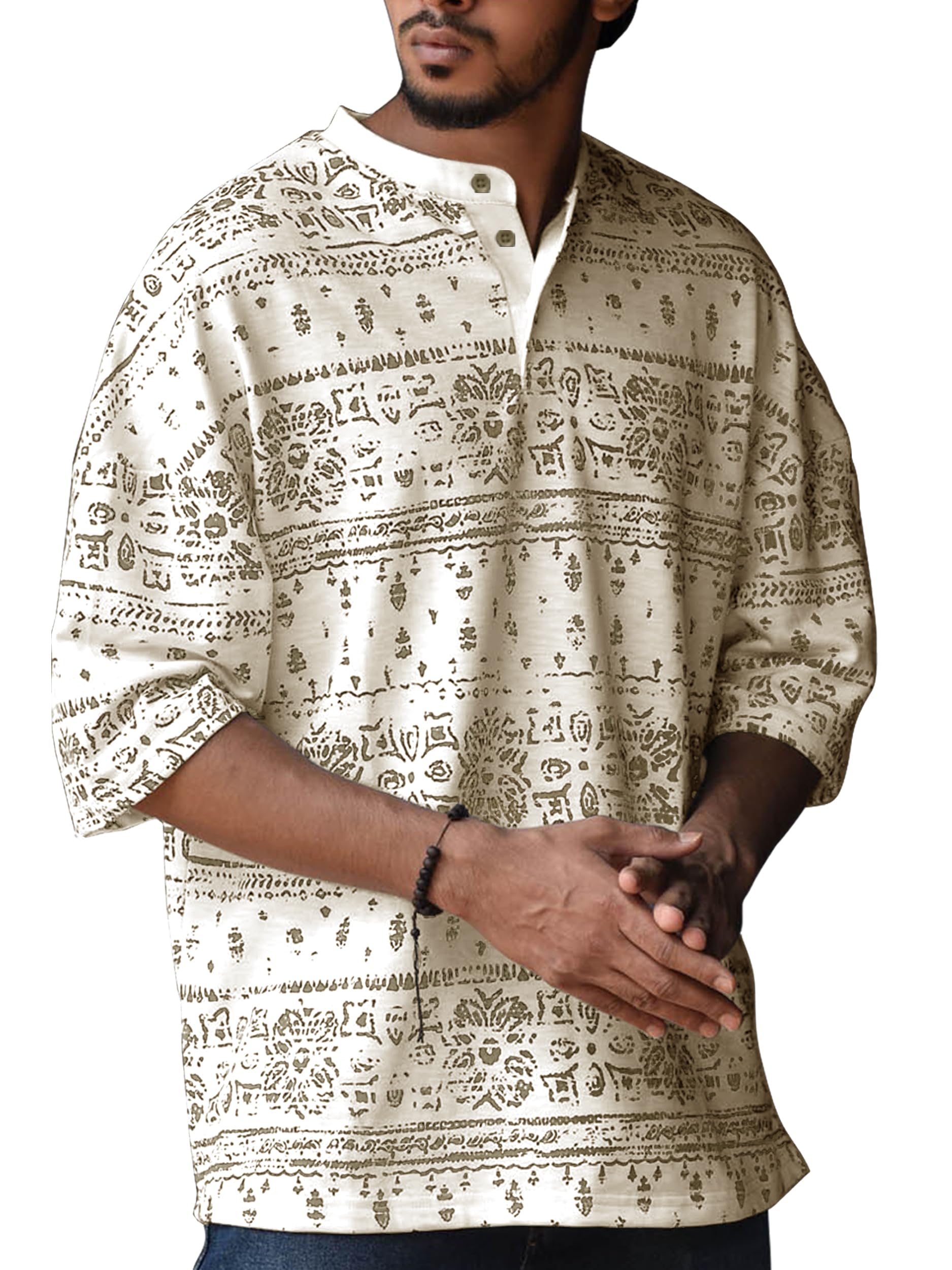 Noble Monk Men Printed Round Neck Cotton Blend T-Shirt | Printed Tshirt For Mens