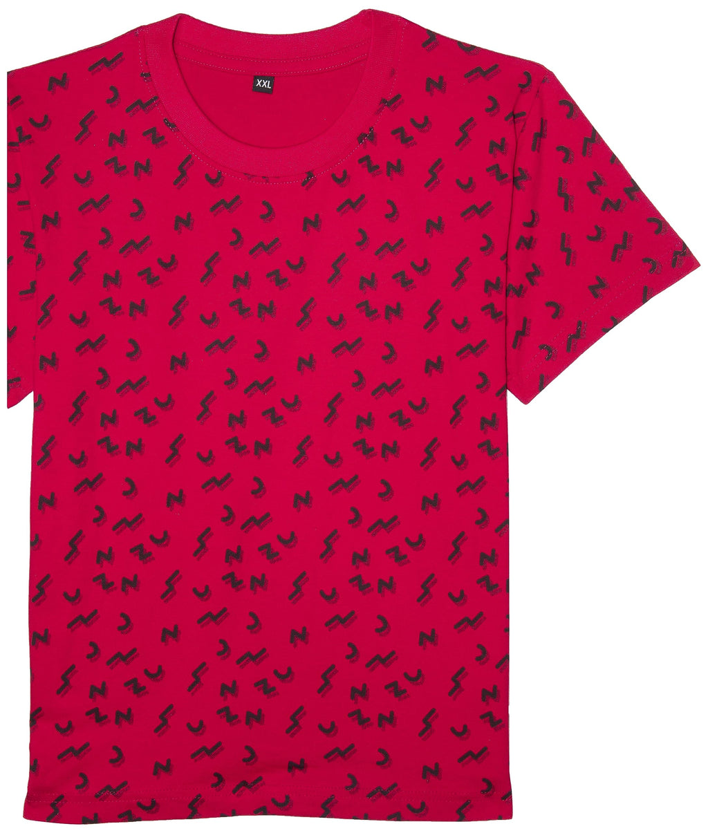 T2F Boys Cotton Printed Regular Fit T-Shirt (Pack of 5)