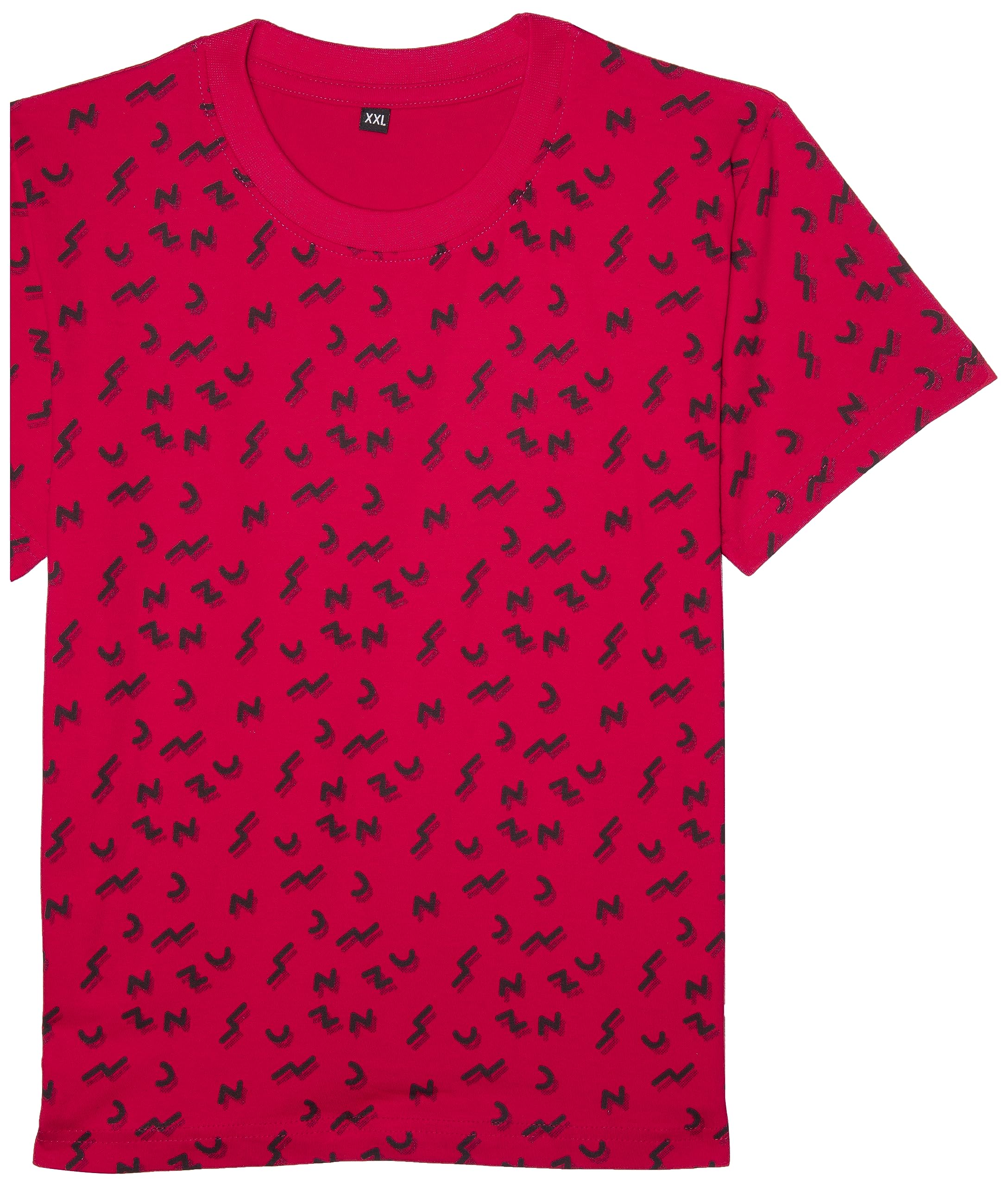 T2F Boys Cotton Printed Regular Fit T-Shirt (Pack of 5)