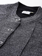 Aarika Womens Winter Wear Black Colour Solid Woolen Cardigan (S-L)