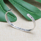 Inspirational Gifts for Women Cuff Bracelet for Women Birthday Christmas Day Stainless Steel Jewlery Mantra You Are So Loved
