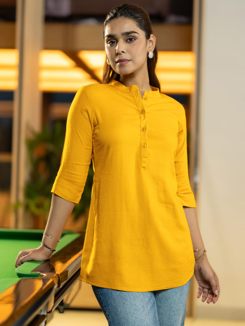 Libas WomenS Straight Tunics (58228_Mustard