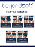 Fruit Of The Loom Women's Beyondsoft Panties, Bikini-Cotton Blend-6 Pack, 8