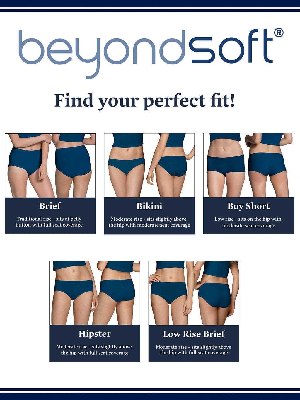 Fruit of the Loom Women's Beyondsoft Underwear, Super Soft Designed with Comfort in Mind, Available in Plus Size, Brief-Cotton B